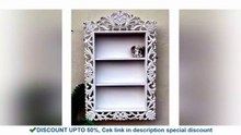 Decorative Wall Mounted Display Shelf, White Carved Wood - Simple But Practical | Smart Choice |