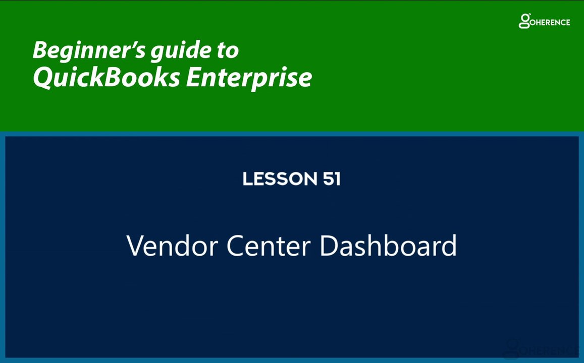51 - Vendor Center Dashboard