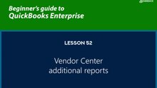 52 - Vendor Center additional Reports