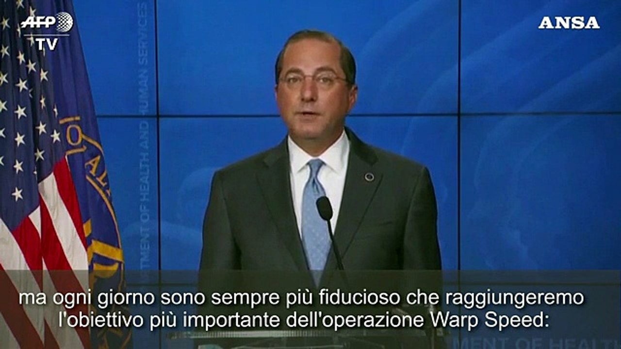 Vaccino anti-Covid, ministro Sanita' Usa: "100 milioni di dosi entro la fine dell'anno"