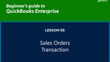 55 - Sales Order transaction