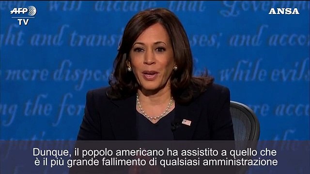 Usa 2020, Harris: Gestione pandemia piu' grande fallimento nella storia Usa
