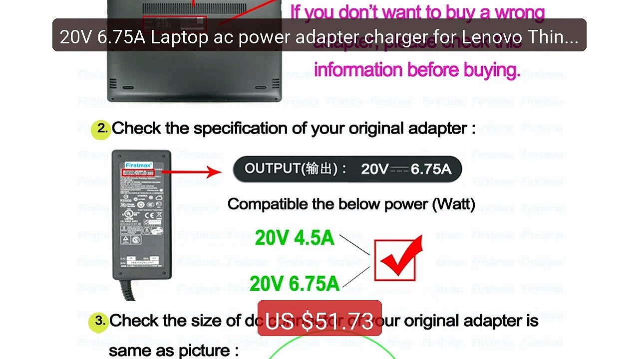 20V 6.75A Laptop ac power adapter charger for Lenovo ThinkPad ... -- Hot Deal 2026 | Limited Offer!