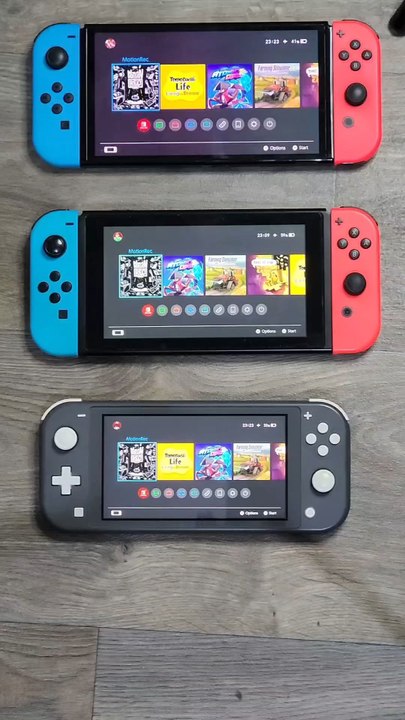 MotionRec - Switch Lite vs Standard vs Oled Speed Test Comparison #shorts #switch