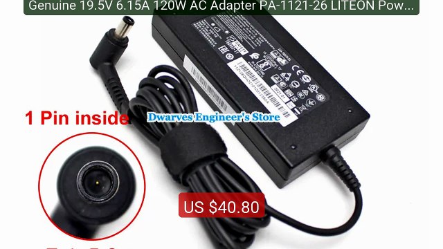 Genuine 19.5V 6.15A 120W AC Adapter PA-1121-26 LITEON Power... Top Pick 2026 | Unbeatable Price!