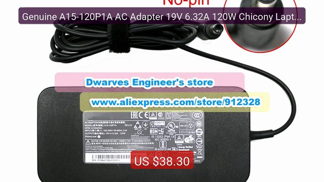 Genuine A15-120P1A AC Adapter 19V 6.32A 120W Chicony Laptop Charge... Best Deal 2026 | Shop Now!