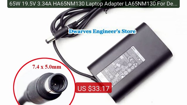 65W 19.5V 3.34A HA65NM130 Laptop Adapter LA65NM130 For Dell S2715HT... Top Rated 2026 | Buy Now!