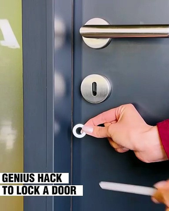 How clever is this door-locking hack?