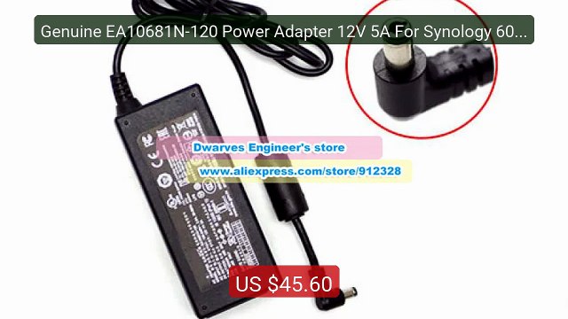 Genuine EA10681N-120 Power Adapter 12V 5A For Synology 60W Pow... Hot Deal 2026 | Limited Offer!