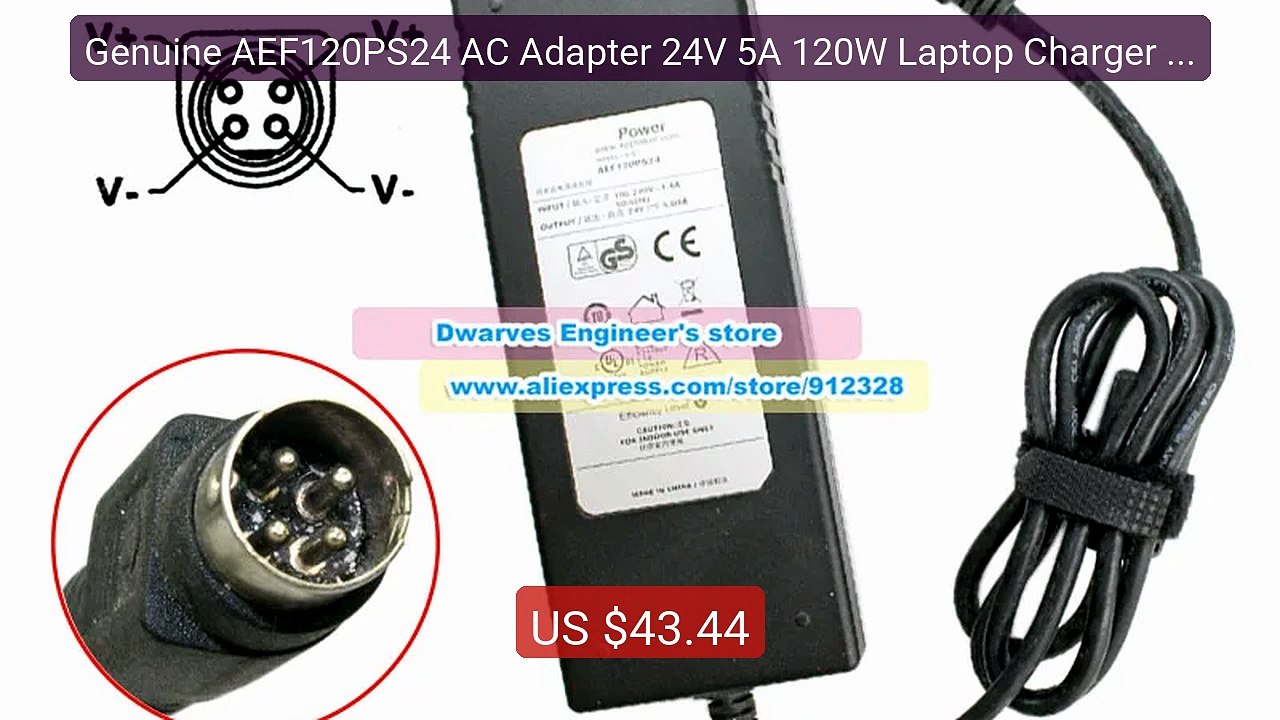 Genuine AEF120PS24 AC Adapter 24V 5A 120W Laptop Charger for XP 4-p... -- Top Rated 2026 | Buy Now!