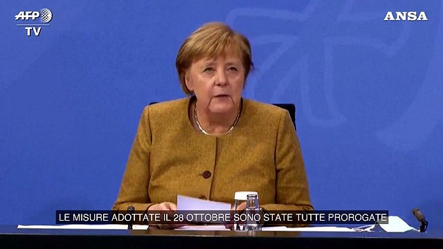 Coronavirus, Merkel: Restrizioni prorogate fino al 20 dicembre