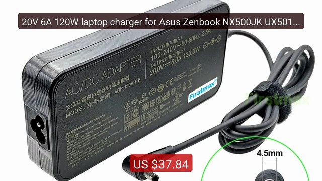 20V 6A 120W laptop charger for Asus Zenbook NX500JK UX501JM U... Amazing Value 2026 | Must Have!