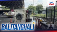 3, sugatan matapos tumagilid ang isang truck sa SLEX Bicutan | Balitanghali