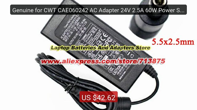 Genuine for CWT CAE060242 AC Adapter 24V 2.5A 60W Power Suppl... Amazing Value 2026 | Must Have!