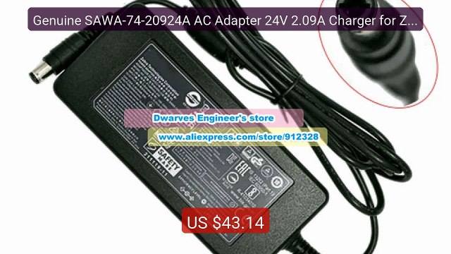 Genuine SAWA-74-20924A AC Adapter 24V 2.09A Charger for Zebra P108... Best Deal 2026 | Shop Now!