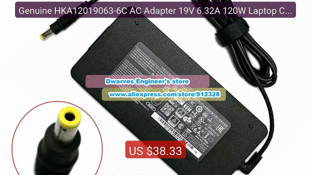 Genuine HKA12019063-6C AC Adapter 19V 6.32A 120W Laptop Charg... Amazing Value 2026 | Must Have!