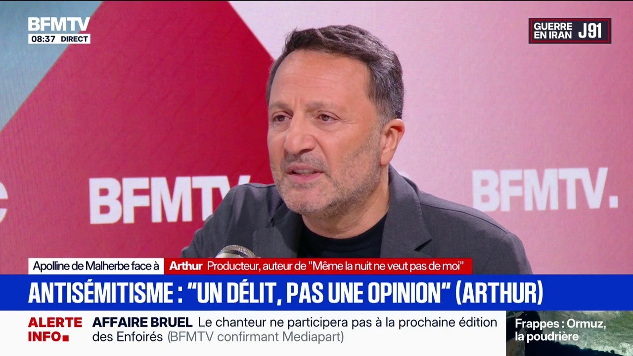 "Il y a une obsession, le monde est focus sur ce petit pays", estime l'animateur et producteur Arthur à propos d'Israël