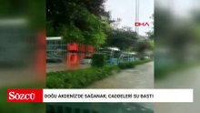 Doğu Akdeniz'de sağanak; caddeleri su bastı