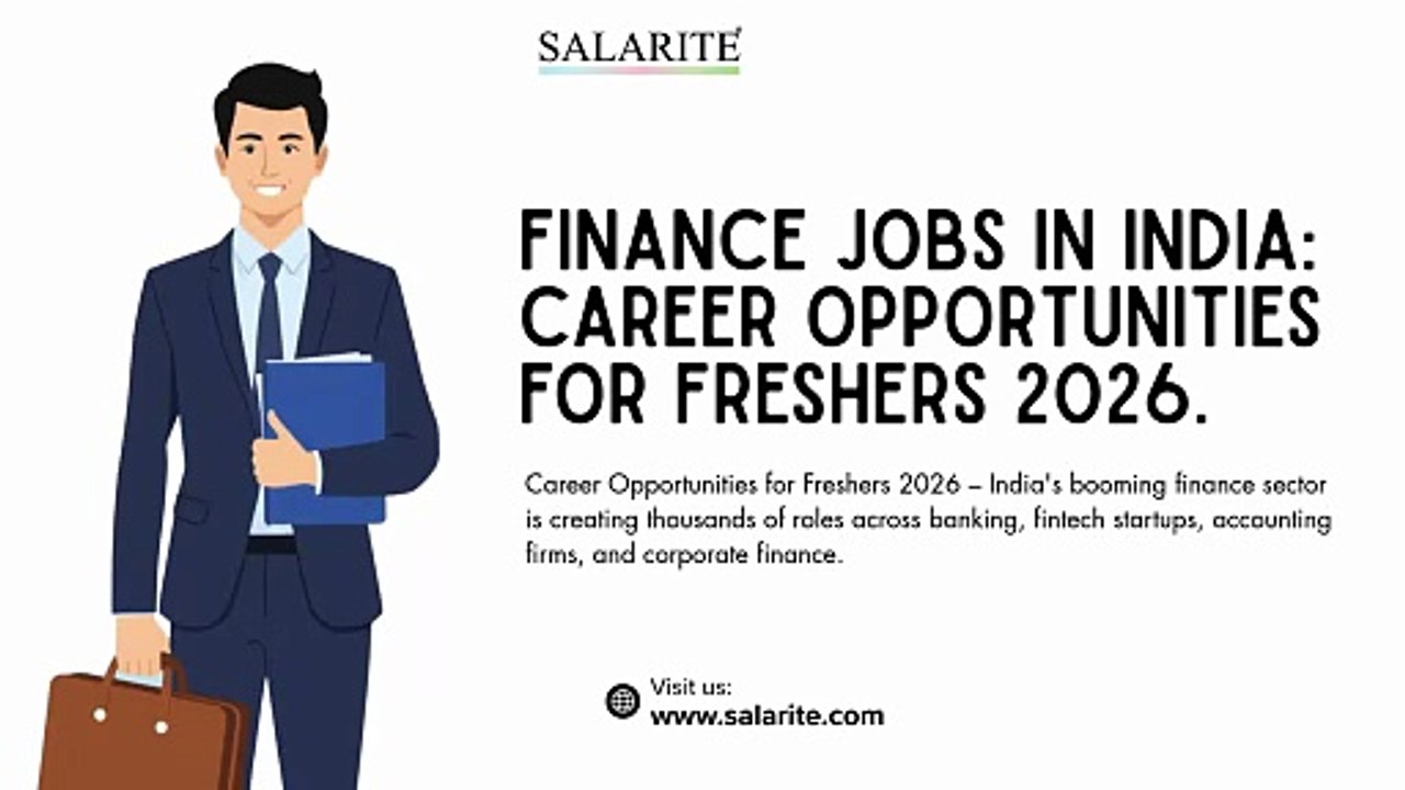 Finance Jobs in India: Career Opportunities for Freshers 2026.