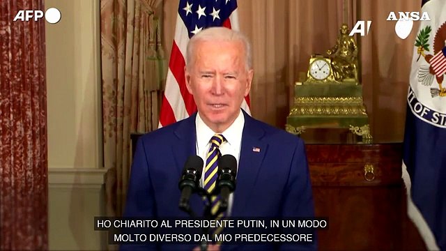 Usa, Biden: Gli Stati Uniti non ignoreranno piu' le azioni violente della Russia