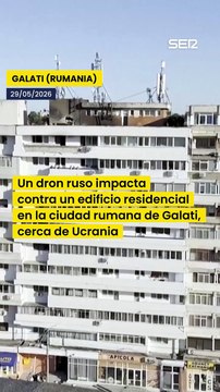 DOS HERIDOS tras el IMPACTO de un DRON contra un EDIFICIO RESIDENCIAL en RUMANÍA