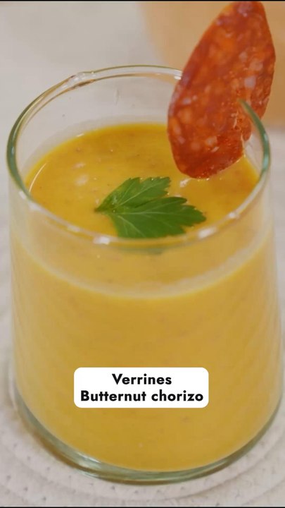Verrines butternut chorizo