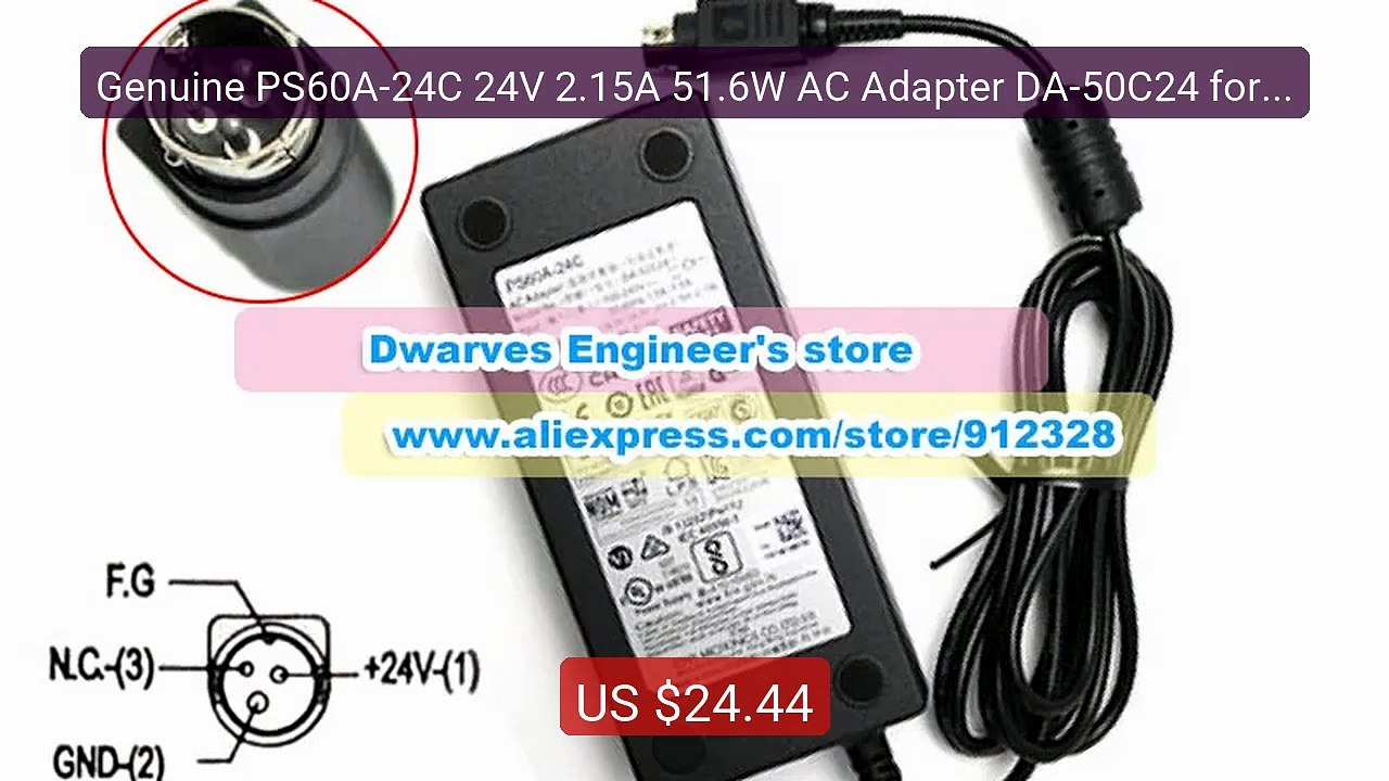 Genuine PS60A-24C 24V 2.15A 51.6W AC Adapter DA-50C24 for APD STAR... -- Best Deal 2026 | Shop Now!