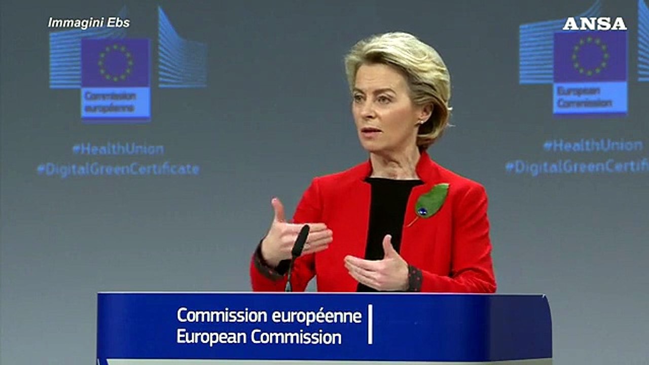 Covid, von der Leyen: "Certificato vaccinale per tornare a viaggiare"