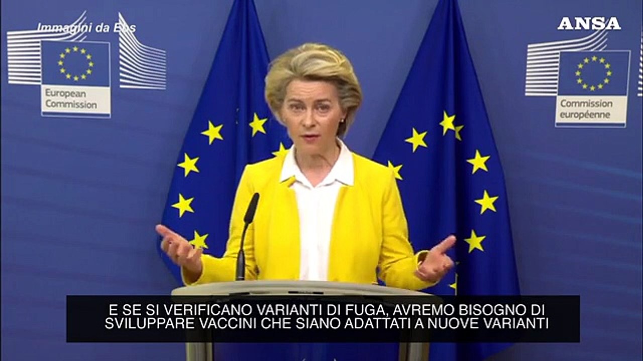 Covid, Von der Leyen: "Avviati negoziati per terzo contratto con Biontech Pfizer"