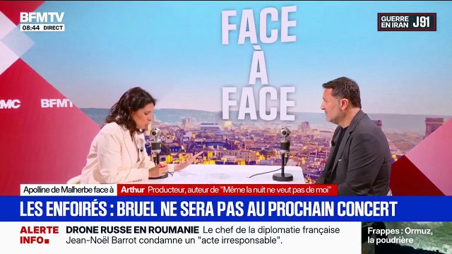 L'animateur et producteur Arthur estime un peu prématurée la décision de Nagui de retirer les chansons de Patrick Bruel de son jeu de France 2 N'oubliez pas les paroles