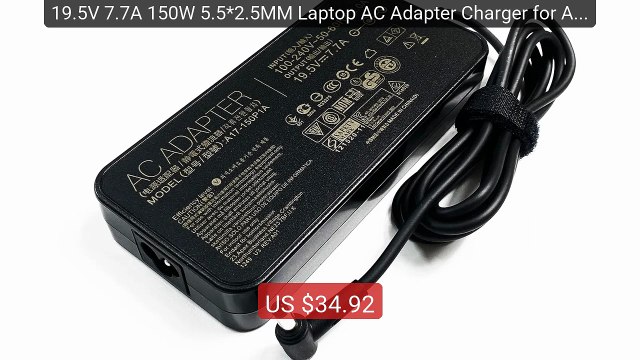 19.5V 7.7A 150W 5.5*2.5MM Laptop AC Adapter Charger for Asus GL503V... Top Rated 2026 | Buy Now!