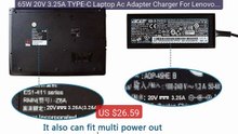 65W 20V 3.25A TYPE-C Laptop Ac Adapter Charger For Lenovo ADLX... -- Best Buy 2026 | Great Quality!