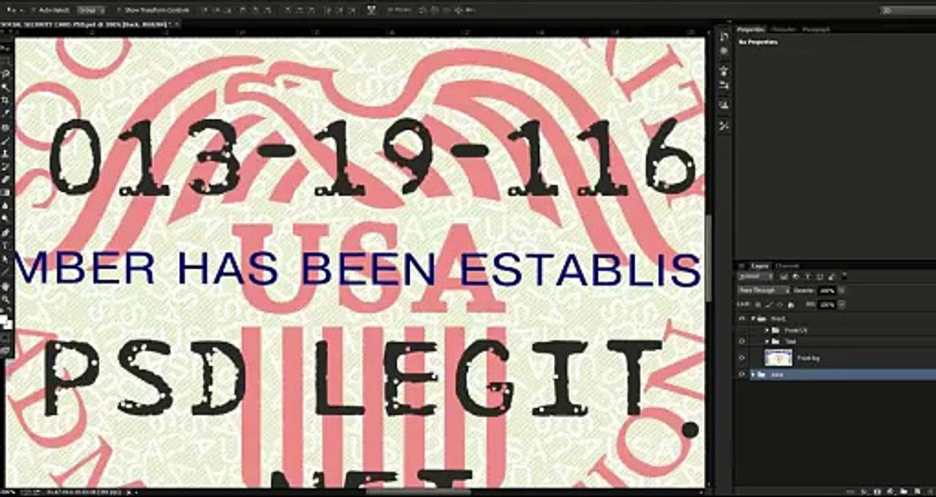 SSN Template Editable 1200dpi