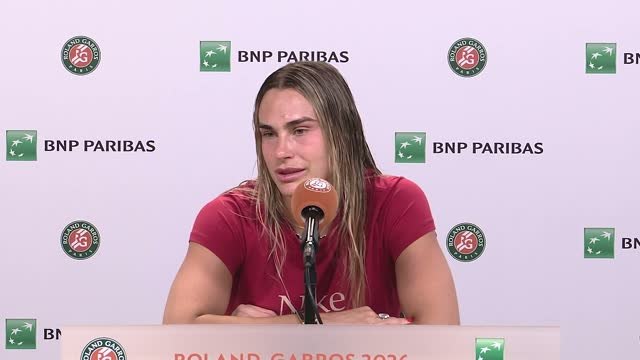 Roland-Garros - Sabalenka : J'étais vraiment triste pour Sinner