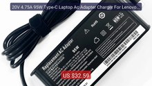 20V 4.75A 95W Type-C Laptop Ac Adapter Charger For Lenovo SA1... -- Amazing Value 2026 | Must Have!