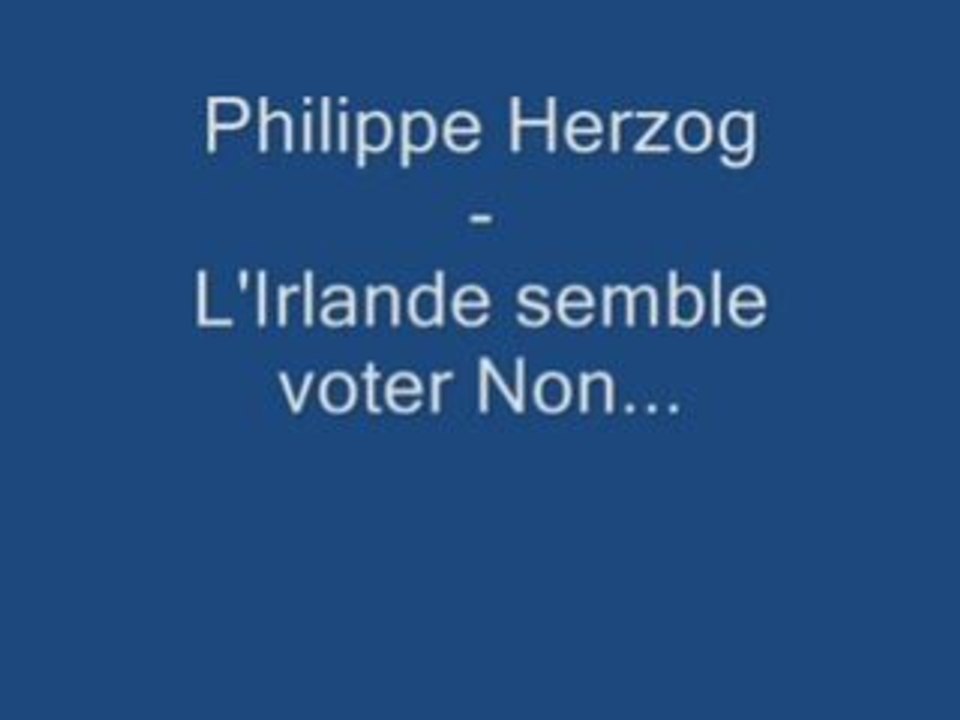 Philippe Herzog - Paroles d'Européens - Non en Irlande
