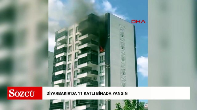 Diyarbakır'da 11 katlı binada yangın; 2 kişi dumandan etkilendi