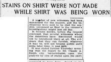 Stains on Shirt Were Not Made While Shirt Was Being Worn