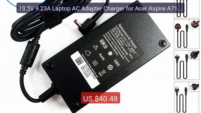19.5V 9.23A Laptop AC Adapter Charger for Acer Aspire A717-... Top Pick 2026 | Unbeatable Price!