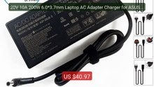 20V 10A 200W 6.0*3.7mm Laptop AC Adapter Charger for ASUS ADP... -- Amazing Value 2026 | Must Have!