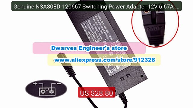 Genuine NSA80ED-120667 Switching Power Adapter 12V 6.67A 80W ... Amazing Value 2026 | Must Have!