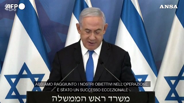 Netanyahu: Israele ha ucciso piu' di 200 membri di Hamas