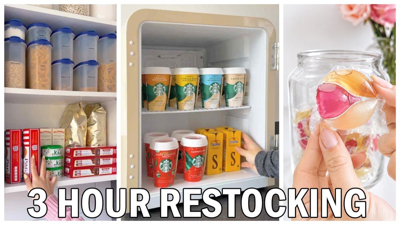 3 Hours of Satisfying Restocking ASMR ✨ | Cleaning, Organizing, Restocking for Relaxation