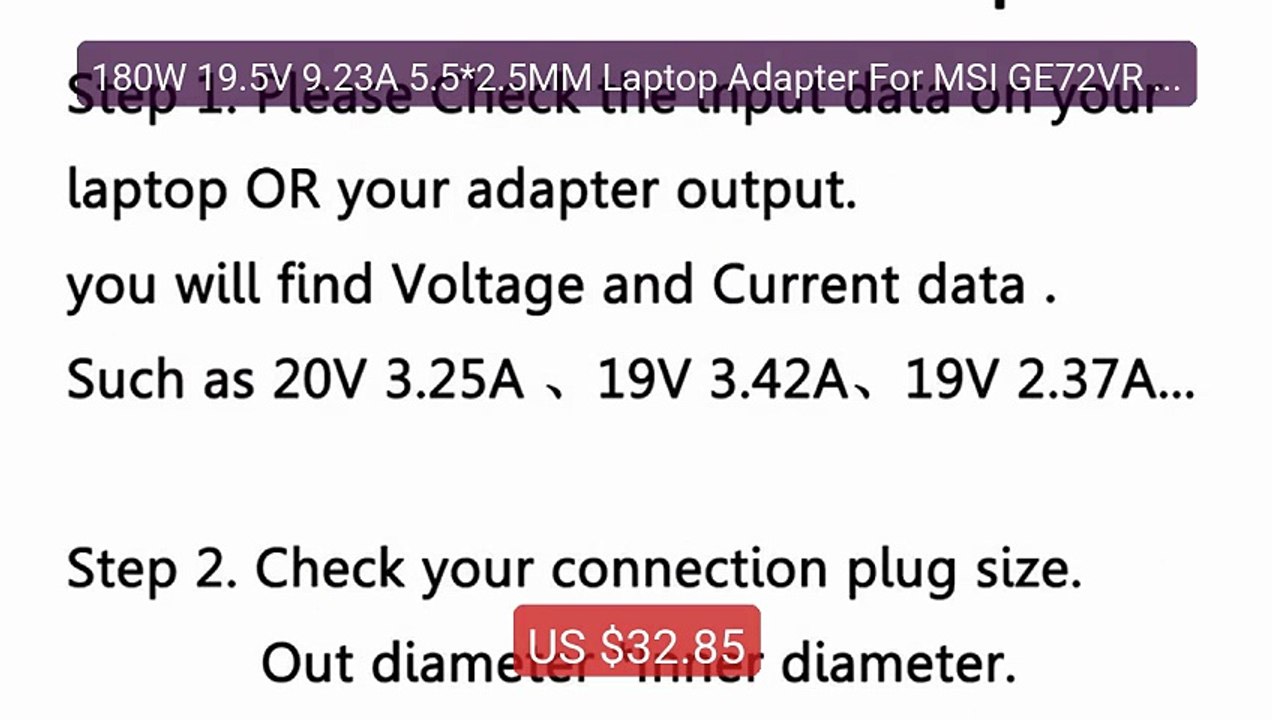 180W 19.5V 9.23A 5.5*2.5MM Laptop Adapter For MSI GE72VR GS63V... -- Hot Deal 2026 | Limited Offer!