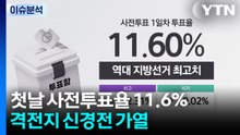 첫날 사전투표율 11.6%...격전지 신경전 가열 / YTN