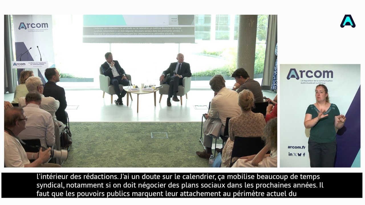 Conférence de l'Arcom sur l'impartialité de l'audiovisuel public