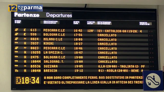 LAVORI RFI: DISAGI NEL WEEEKEND TRA PARMA-FIDENZA E PARMA-PONTREMOLI | LAVORI RFI: DISAGI NEL WEEEKEND TRA PARMA-FIDENZA E PARMA-PONTREMOLI