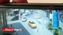 Trafikte tartıştığı taksiciyi takip edip, bıçakladı; olay kamerada