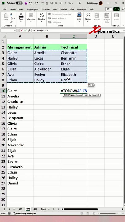 TOCOL and TOROW Functions in Excel - Excel Tips and Tricks