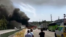 camiao, a1, incendio